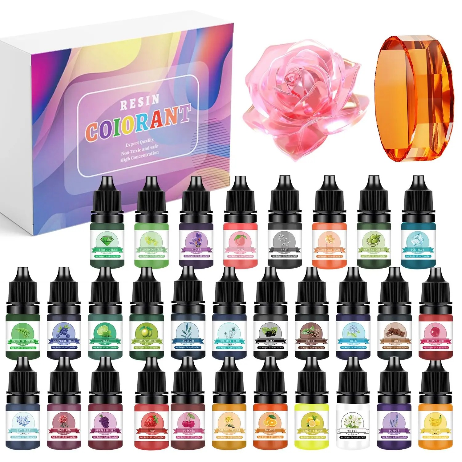 30 colori 5ml kit di pigmenti  - Resin Jewelry Kit recensione e prezzo